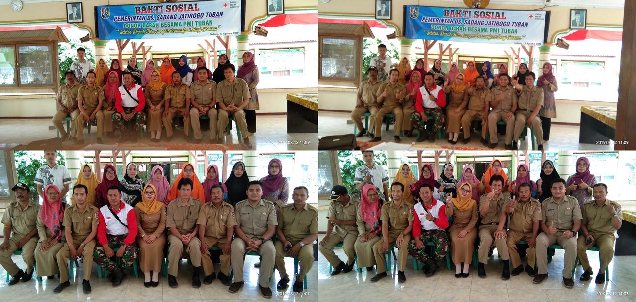 DONOR DARAH PEMDES SADANG BERSAMA PMI TUBAN
